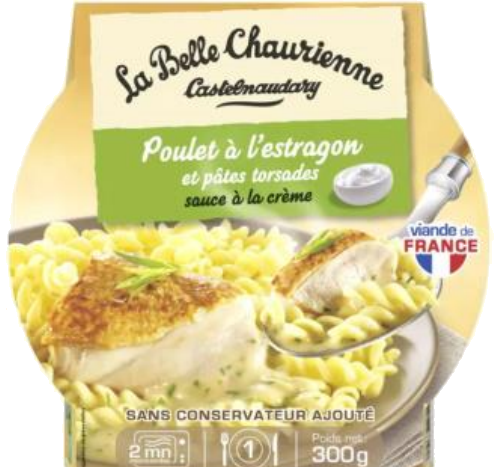 Frango com estragão e macarrão fusilli 300g