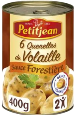 Pequenas Quenelles de frango com molho Forestiére 400g