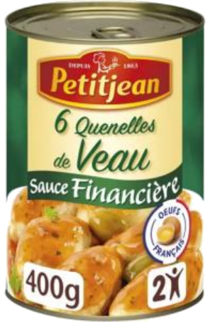 Pequenas Quenelles de vitela com molho Financière 400g