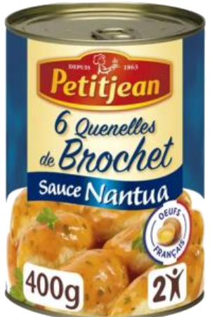 Pequenas Quenelles de peixe lúcio com molho Nantua 400g