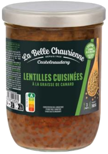 Lentilhas cozinhadas 780g