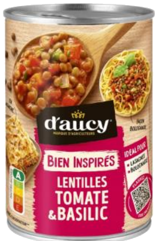 Lentilhas com tomate e manjericão 400g