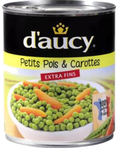 Ervilhas e cenouras extra-finas 530g