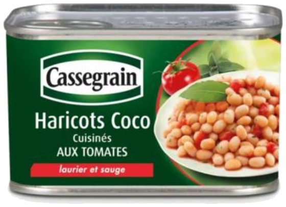 Feijão-coco cozinhado com tomate, louro e sálvia 435g