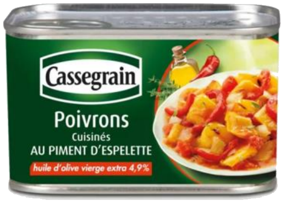 Pimentos cozinhados com pimenta D’e spelette 375g