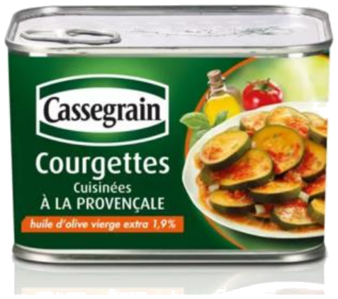 Curgetes cozinhadas à provençal 660g