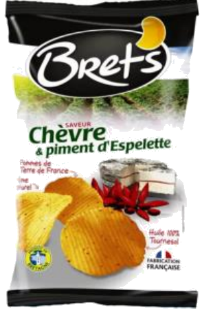 Batatas de queijo de cabra e pimenta d’espelette 125g