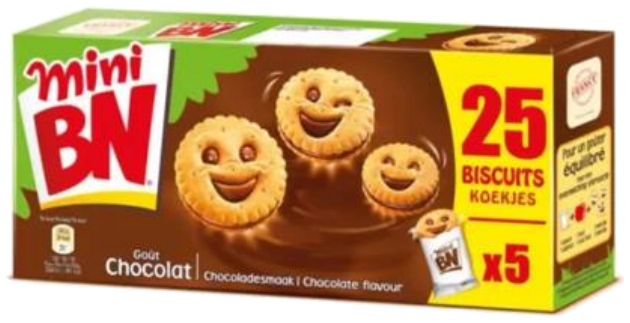 Bolachas Mini BN de chocolate x5 175g