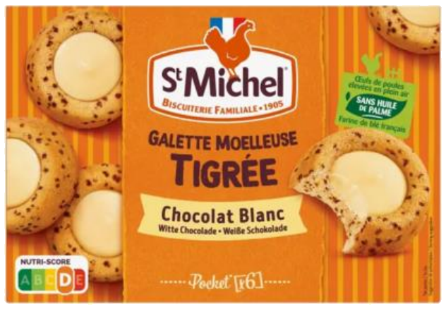 Bolos Galette Moelleuse com recheio de chocolate branco x6 180g