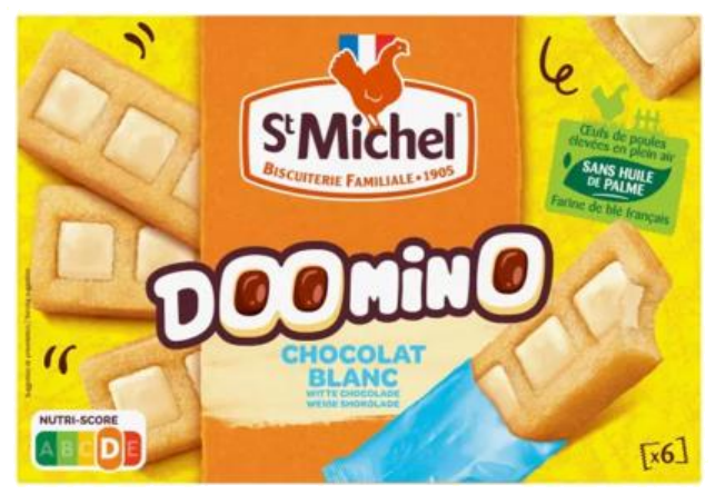 Bolos Doomino de chocolate branco x6 180g