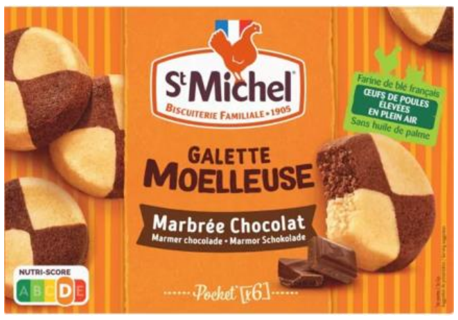 Bolos Galette Moelleuse de chocolate x6 180g