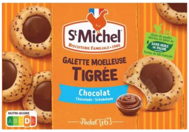Bolos Galette Moelleuse com recheio de chocolate x6 180g