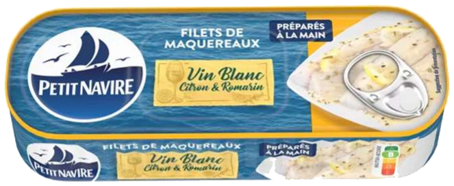 Filetes de cavala em vinho branco, limão e alecrim 175g