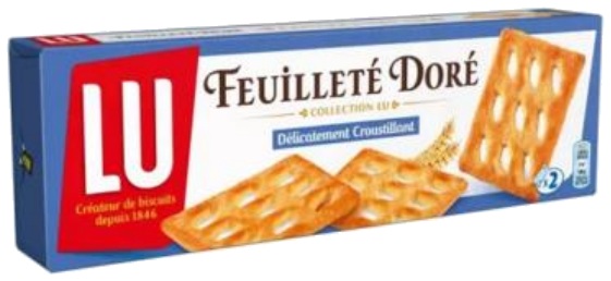 Bolachas folhadas douradas x2 125g