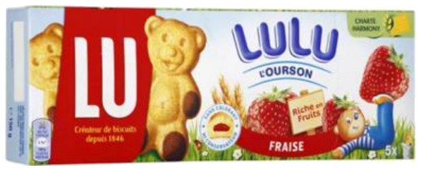Bolinhos Lulu L’Ourson de morango x5 150g