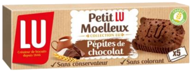 Bolos Petit Moelleux de chocolate e com pepitas 140g