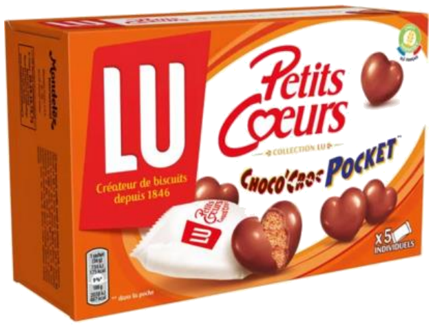 Bolinhos Petit Coeurs Choco'Croc pocket x5 180g