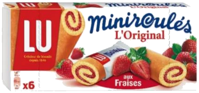 Mini rolinhos de morango x6 150g