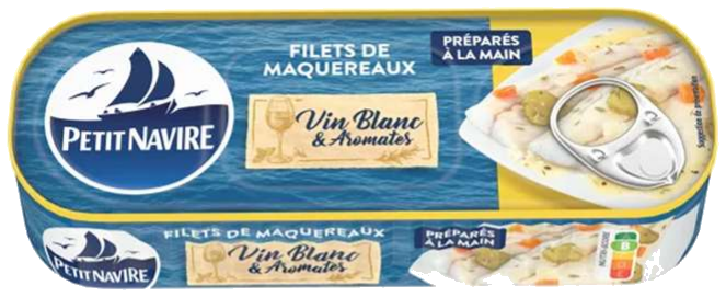 Filetes de cavala em vinho branco e especiarias 175g