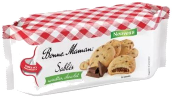 Bolachas Sablés com recheio de chocolate e avelã 150g