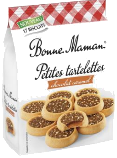 Mini tartelettes de chocolate e caramelo 250g