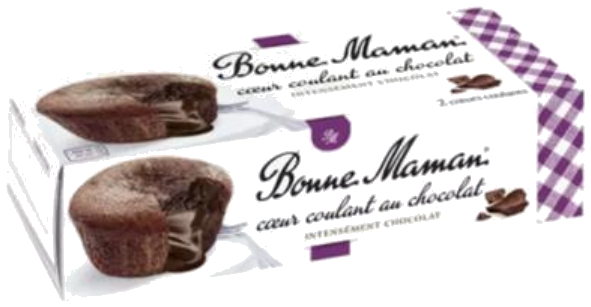 Bolinhos de chocolate com recheio x2 80g