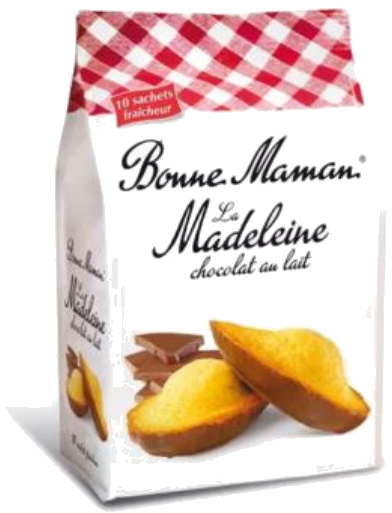 Madalenas com chocolate de leite 300g