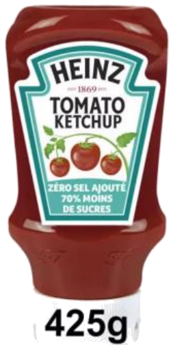 Ketchup de Tomate sem Sal e 70% menos açúcar 425g
