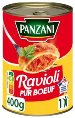 Ravioli com carne bovina 400g
