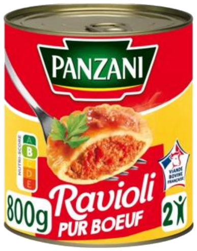 Ravioli com carne bovina 800g
