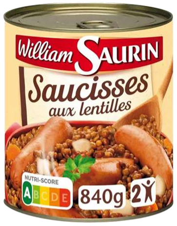 Salsichas com lentilhas 840g
