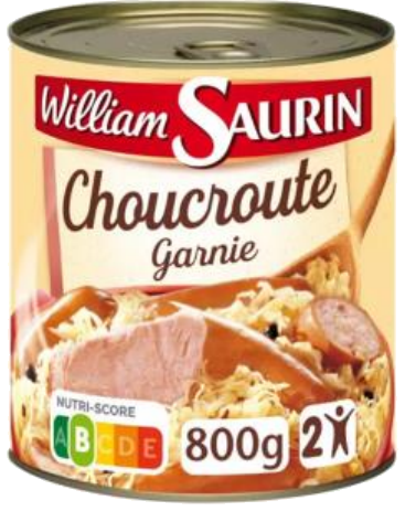 Chucrute guarnecida 800g