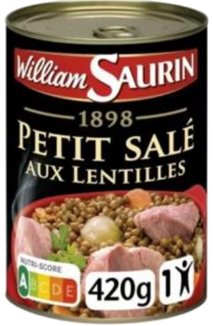 Carne de porco salgada com lentilhas 420g