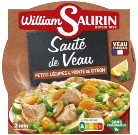 Vitela salteada com legumes e uma pitada de limão 280g