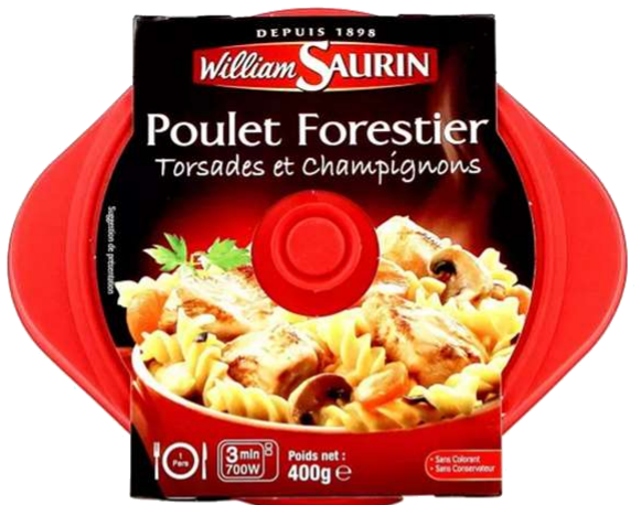 Frango do campo com massa espiral e cogumelos 400g
